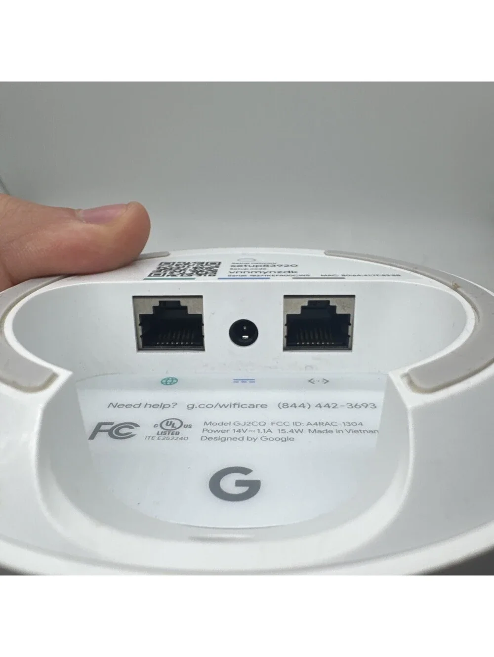 Google Wifi AC1200 Mesh Wi-Fi System Model GJ2CQ Dual-Band AC1200 Router